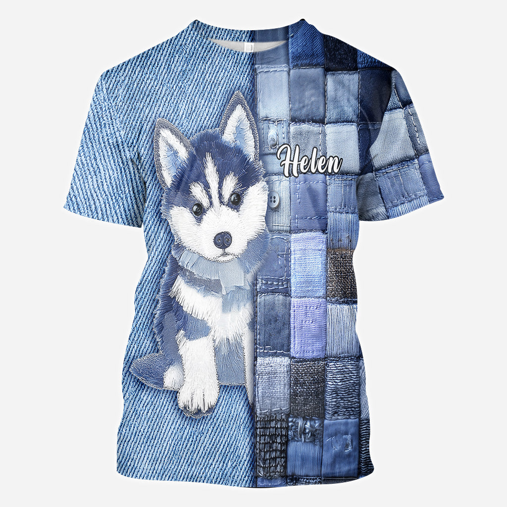 Love Siberian Husky - Personalized Dog All Over Shirt