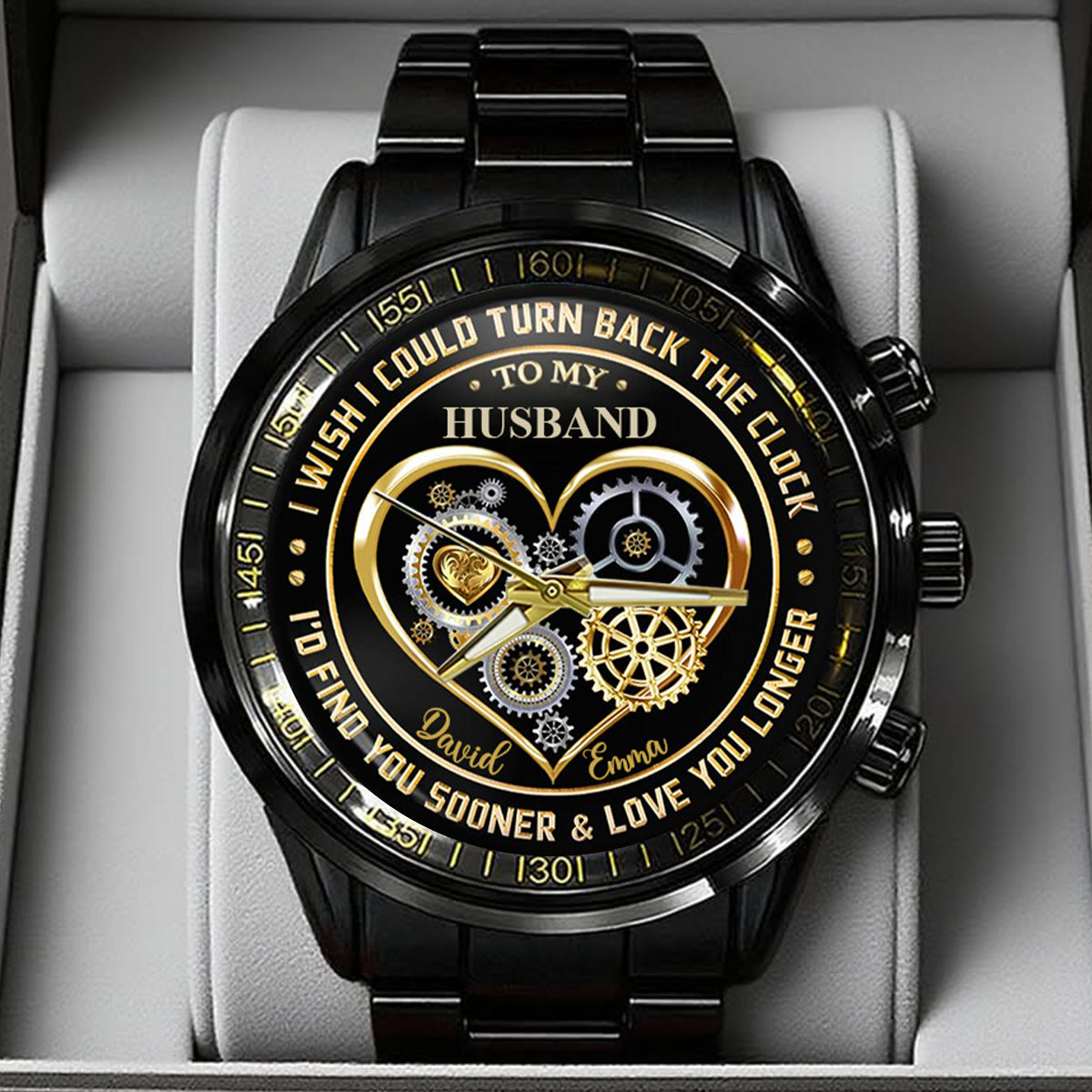 Je t'aime - Montre-bracelet personnalisée pour couple