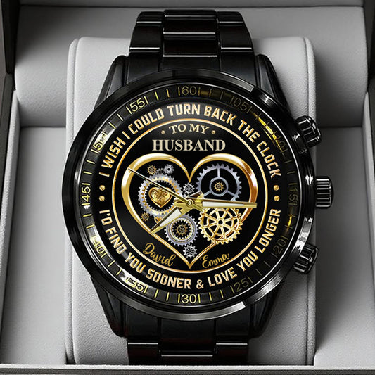Je t'aime - Montre-bracelet personnalisée pour couple