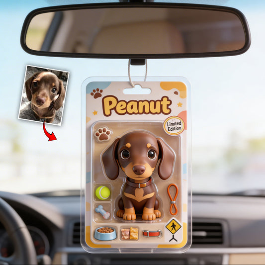Custom Pet Photo - Personalized Dog Car Ornament