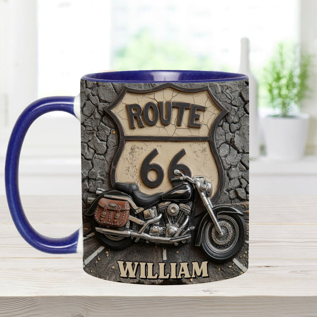 Mug personnalisé Vintage Road - Style motard