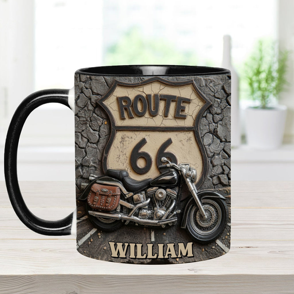 Mug personnalisé Vintage Road - Style motard