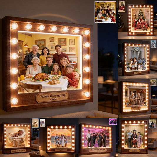 Personnalisé à partir de n'importe quelle photo - Enseigne en acrylique LED familiale personnalisée