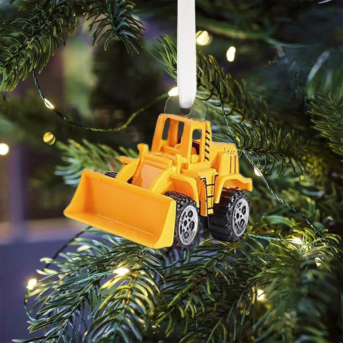 Calendrier de l'Avent pliable et personnalisé pour enfant, motif véhicule de Noël, avec décorations