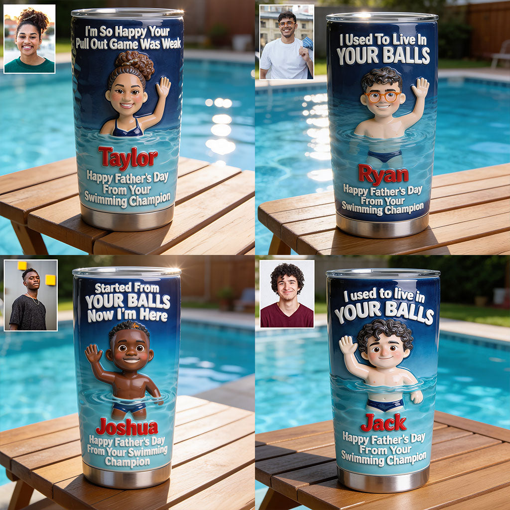 De Votre Champion de Natation - Tasse Personnalisée pour Papa