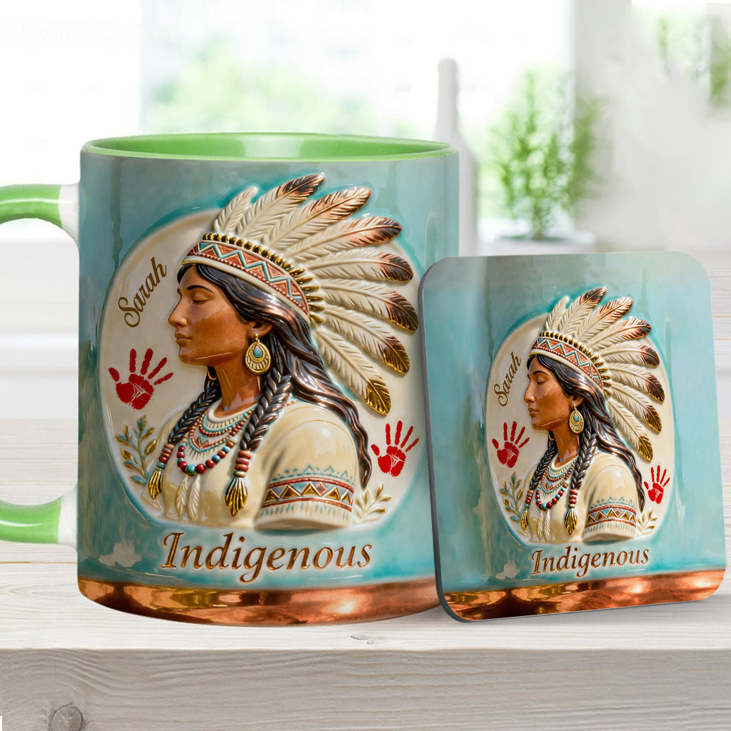 Indigenous - Personalized American Indian Accent Mug & Coaster