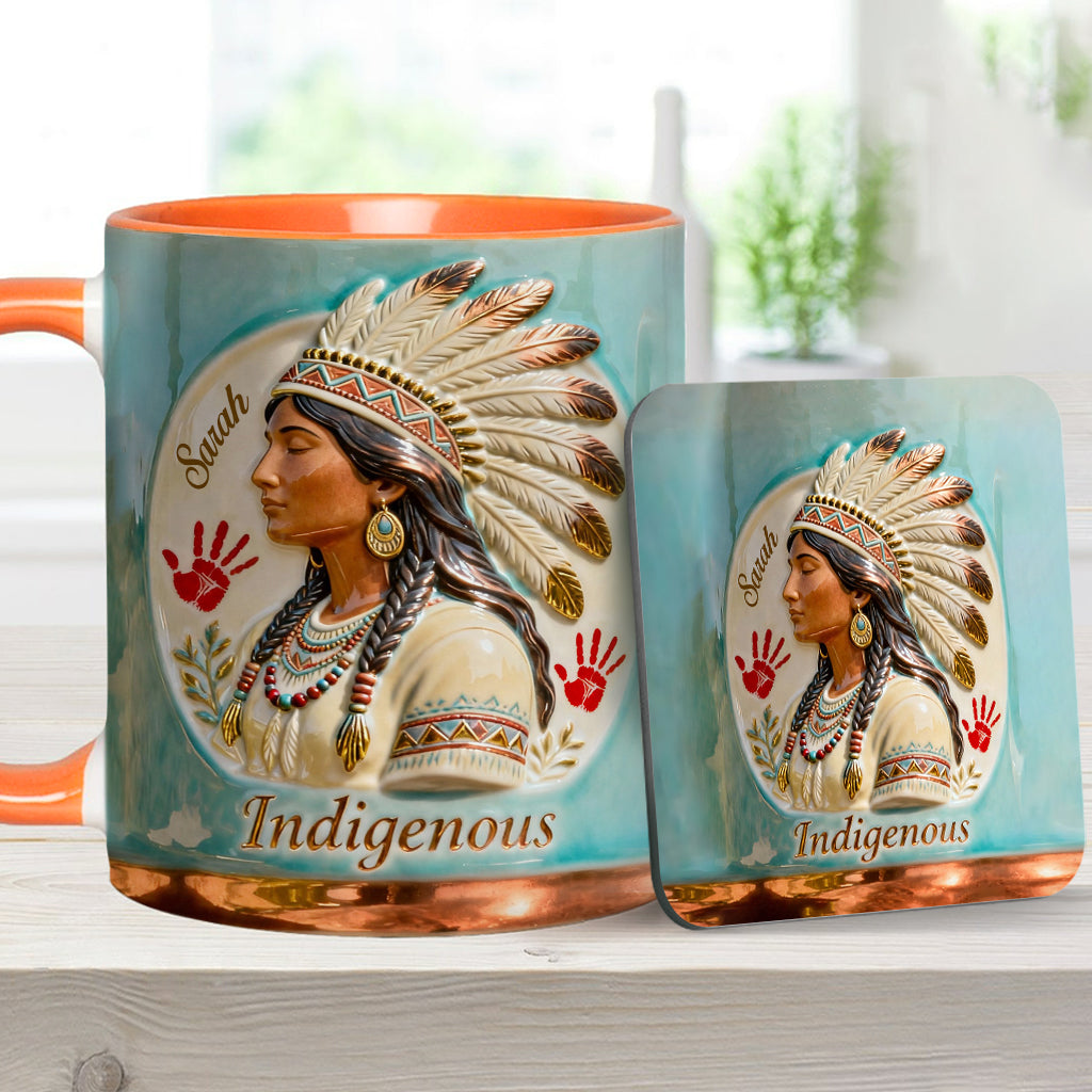 Indigenous - Personalized American Indian Accent Mug & Coaster