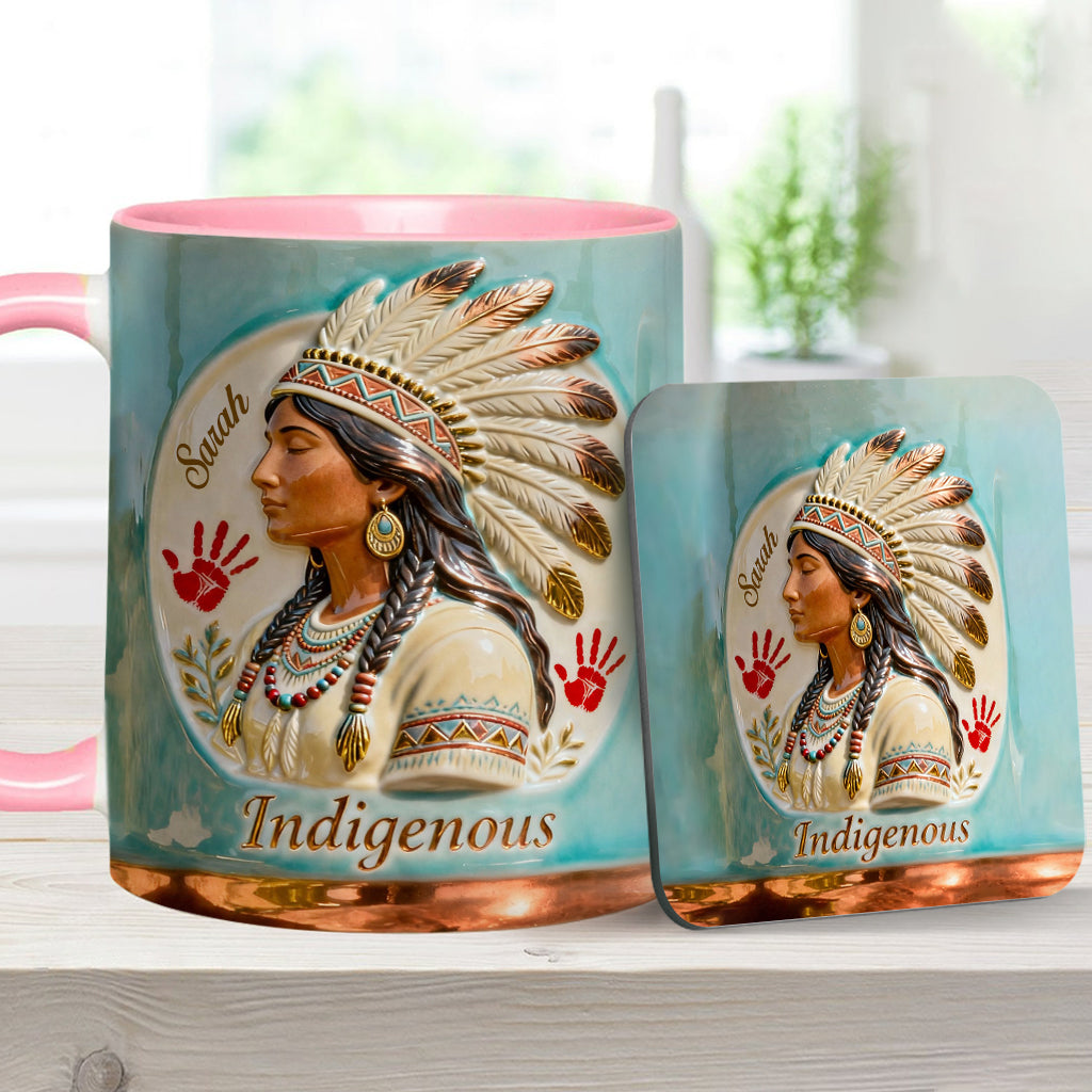 Indigenous - Personalized American Indian Accent Mug & Coaster