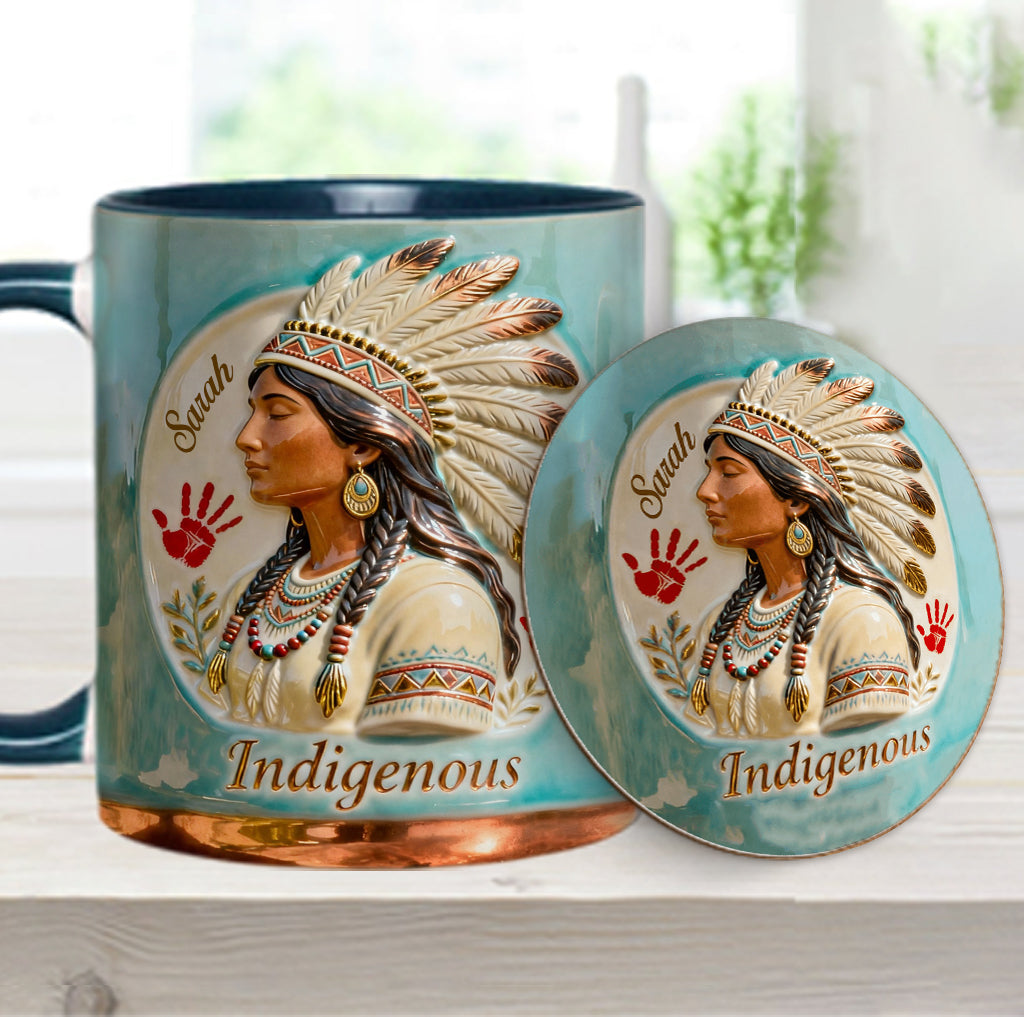 Indigenous - Personalized American Indian Accent Mug & Coaster