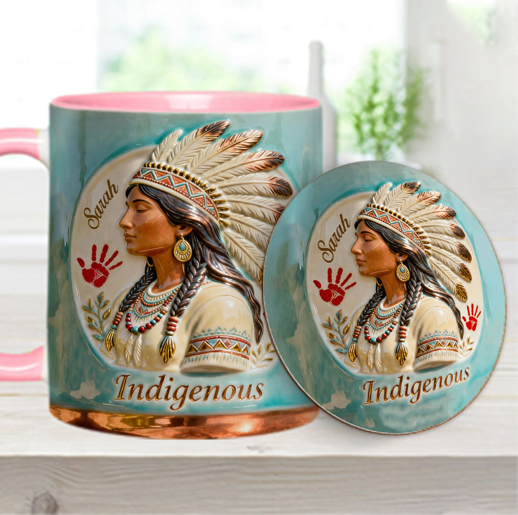 Indigenous - Personalized American Indian Accent Mug & Coaster