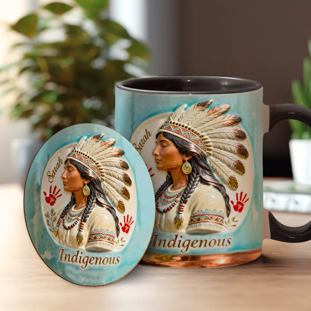 Indigenous - Personalized American Indian Accent Mug & Coaster