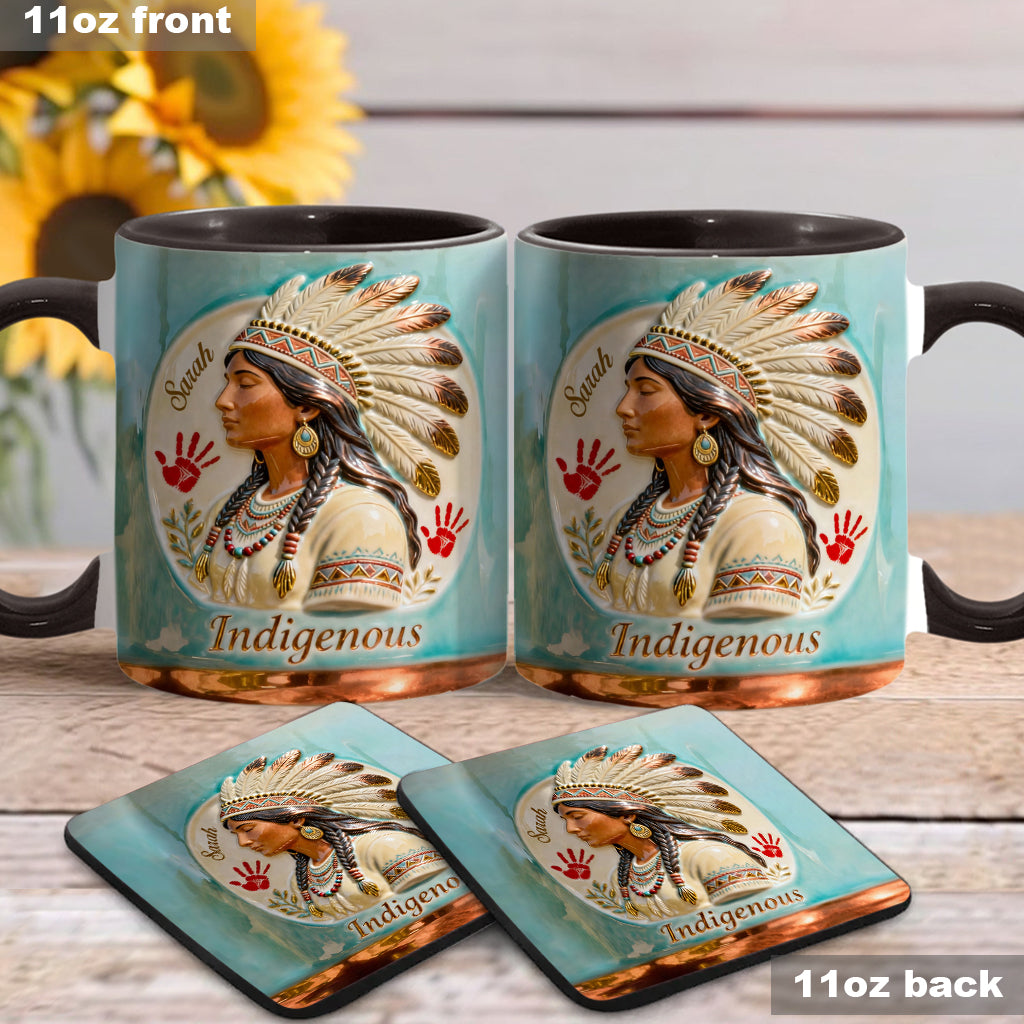 Indigenous - Personalized American Indian Accent Mug & Coaster