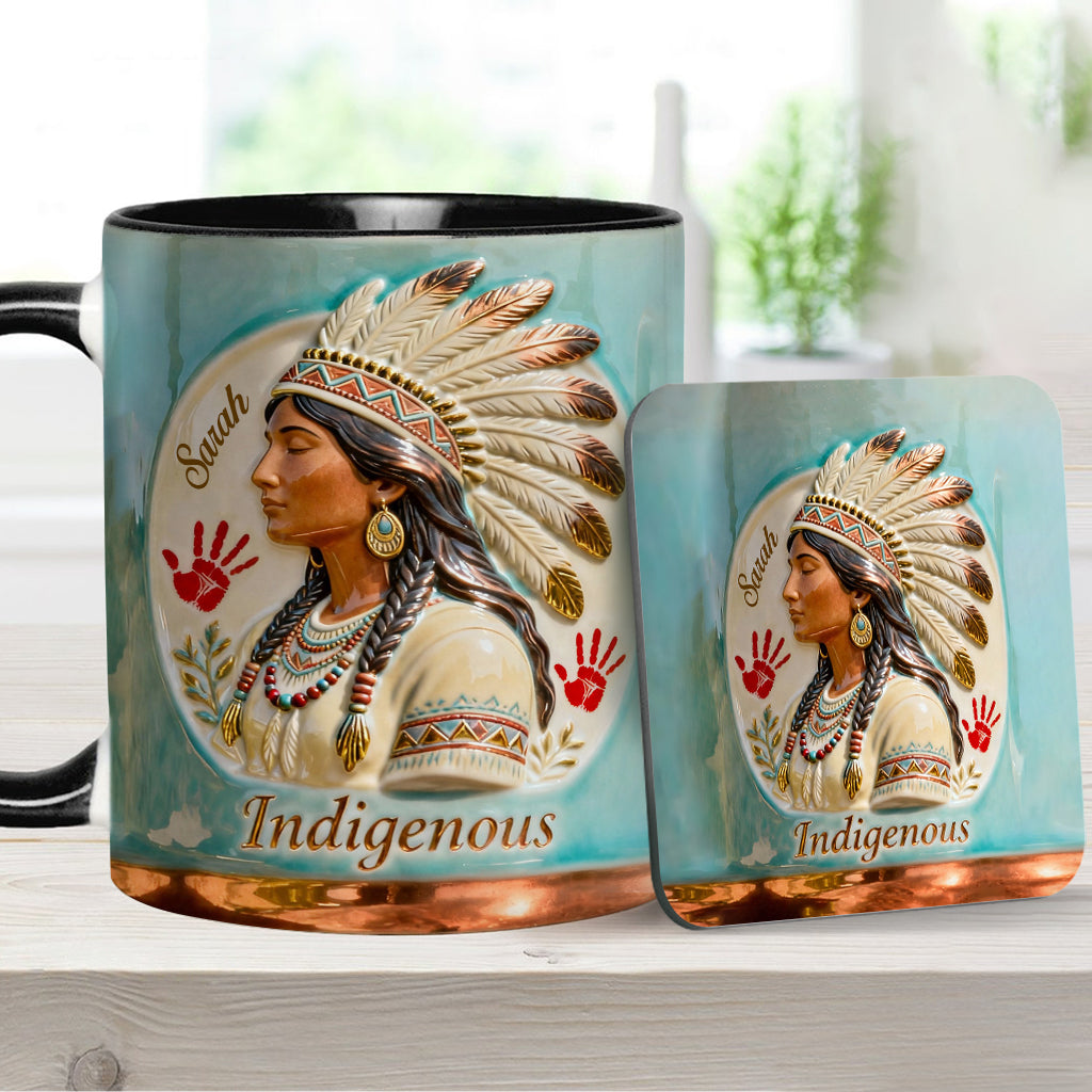 Indigenous - Personalized American Indian Accent Mug & Coaster