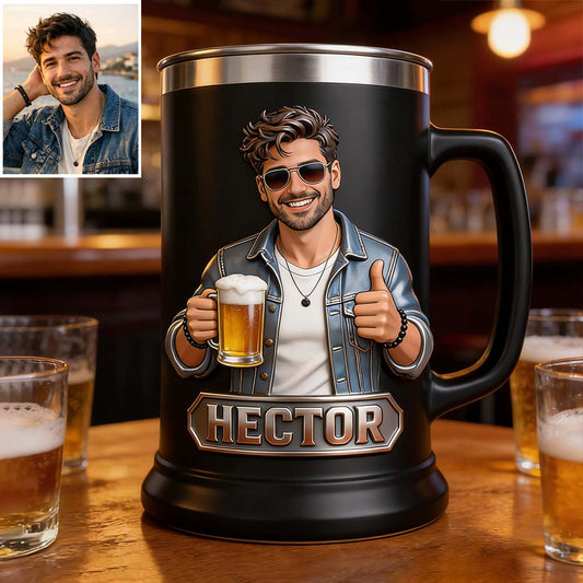 Custom Any Photo Beer Lovers - Personalized Beer Beer Stein