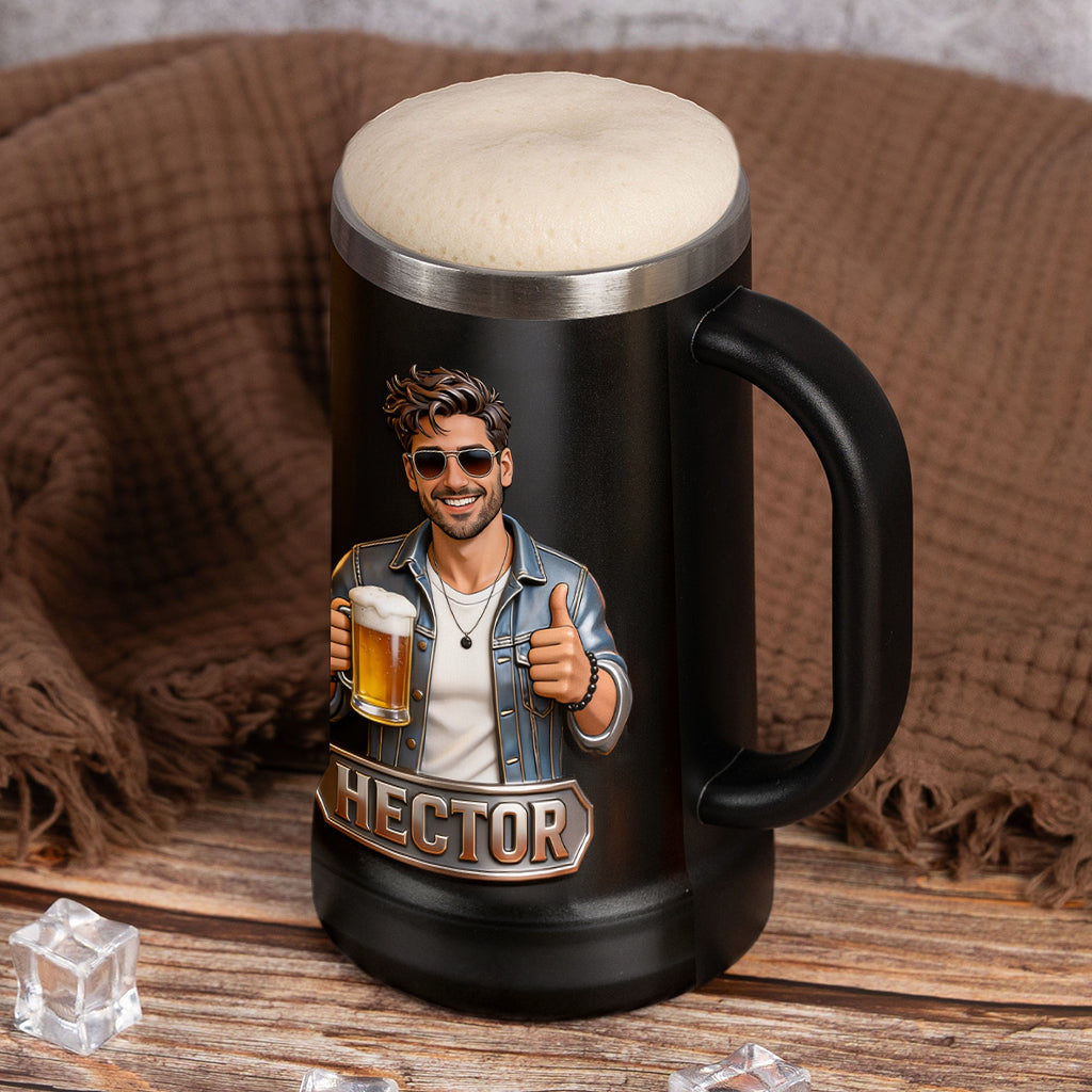 Custom Any Photo Beer Lovers - Personalized Beer Beer Stein