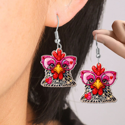 Chicken Lady - Personalized Chicken Earrings