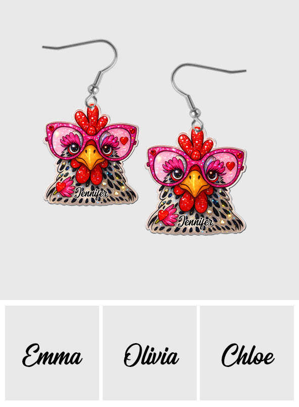 Chicken Lady - Personalized Chicken Earrings