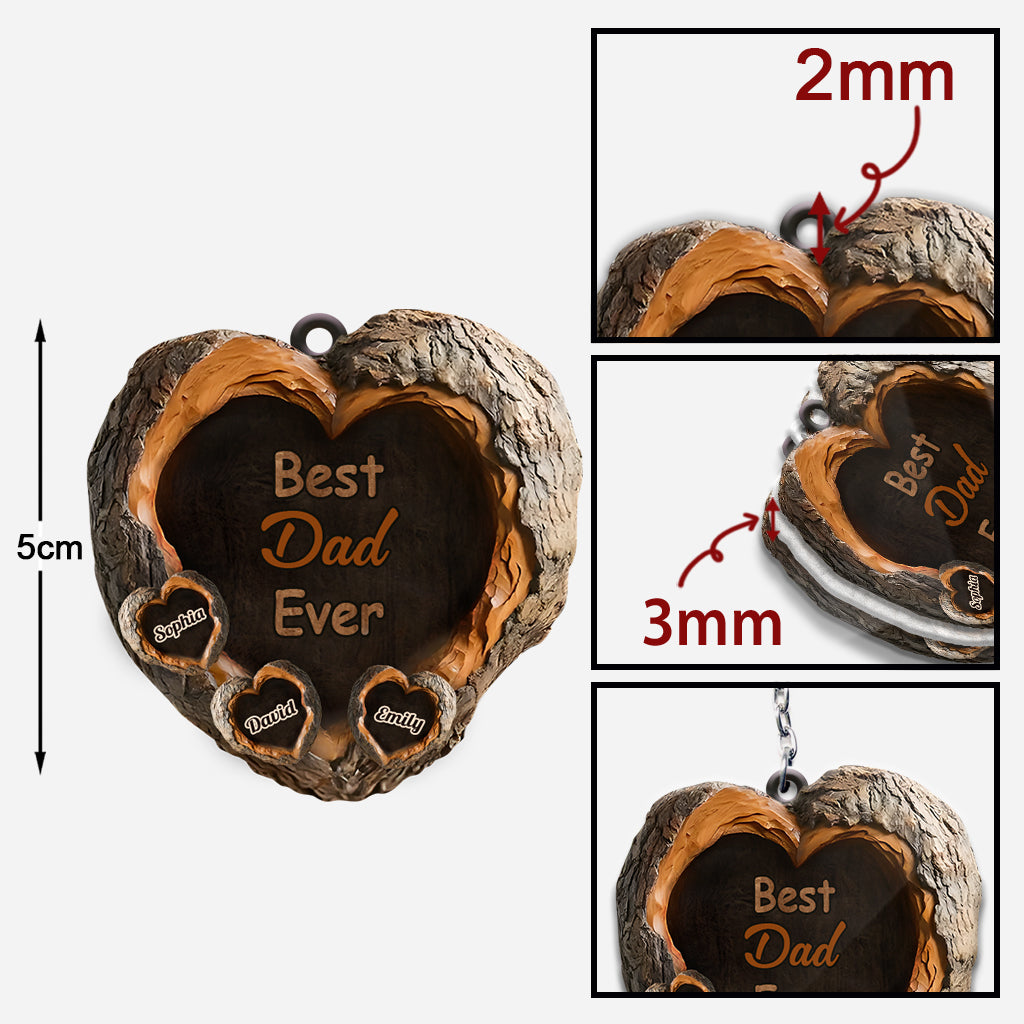 Best Dad Ever - Personalized Father Keychain