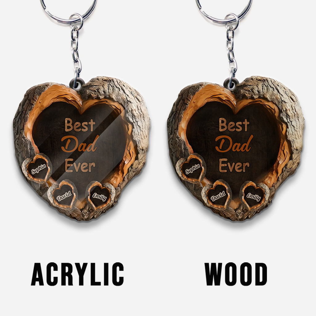 Best Dad Ever - Personalized Father Keychain