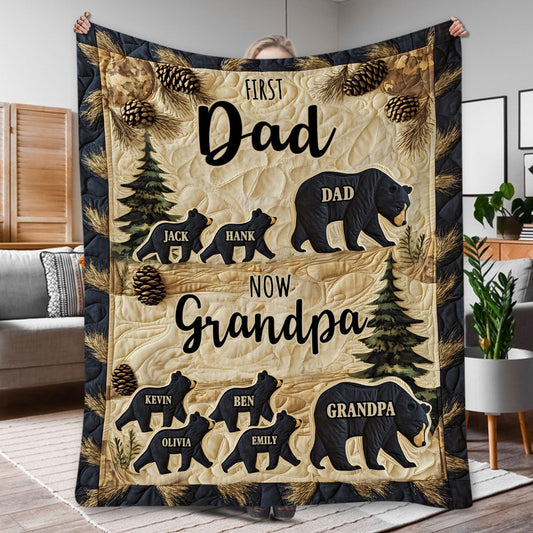 Premier papa, maintenant grand-père - Couverture personnalisée pour grand-père