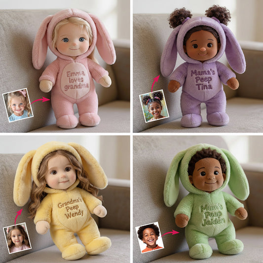 Any Photo Nana's Peeps Gift For Mom, Grandma - Personalized Grandma Premium Faux Fur Pillow