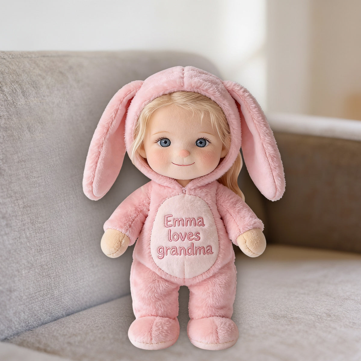 Any Photo Nana's Peeps Gift For Mom, Grandma - Personalized Grandma Premium Faux Fur Pillow