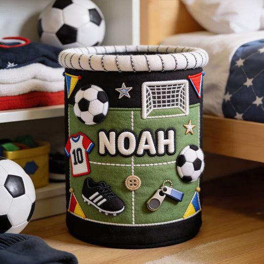 J'adore le foot - Panier de rangement de football personnalisé