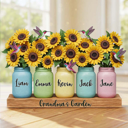 Grandma's Garden - Personalized Grandma Custom Shaped Acrylic Plaque