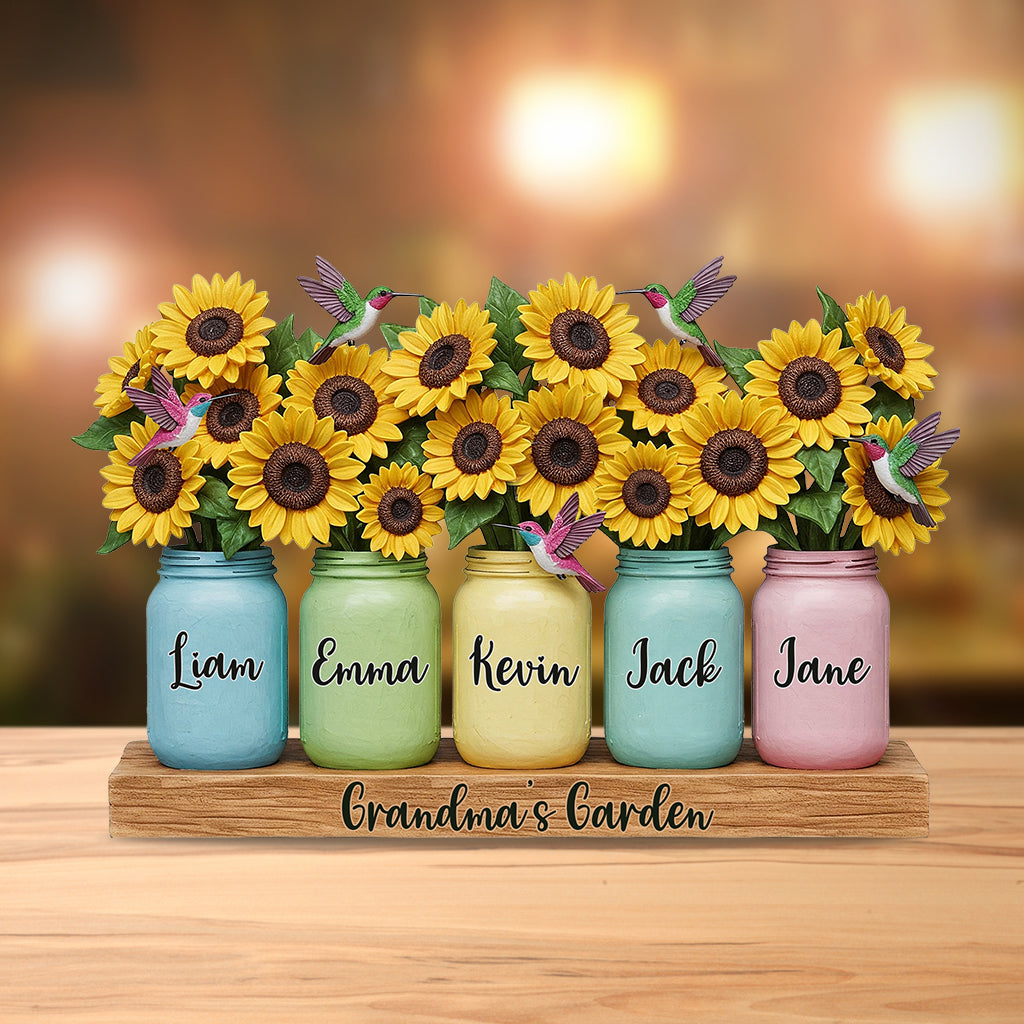 Grandma's Garden - Personalized Grandma Custom Shaped Acrylic Plaque