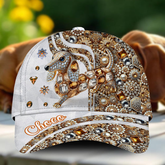 Casquette classique personnalisée pour chien « J’adore les teckels »