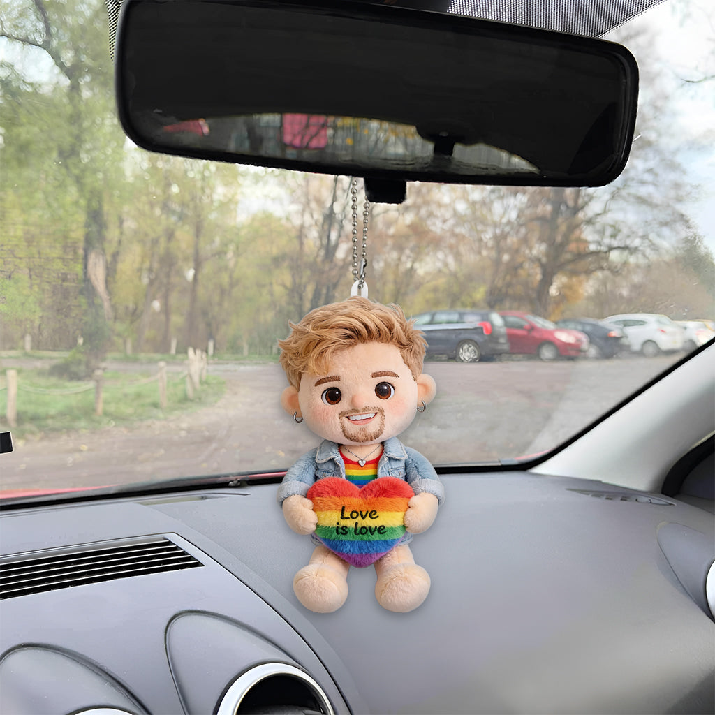 L'amour est l'amour - Porte-clés en peluche LGBT personnalisé