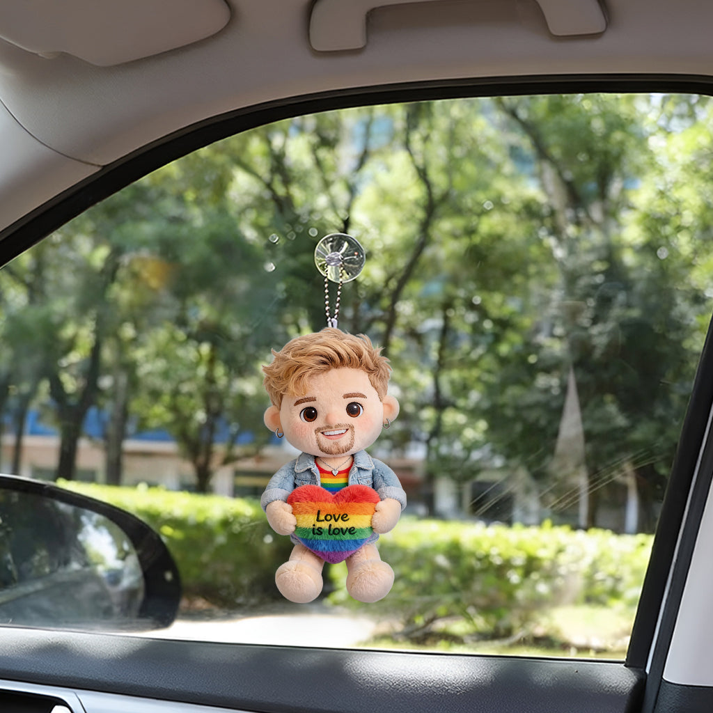 L'amour est l'amour - Porte-clés en peluche LGBT personnalisé
