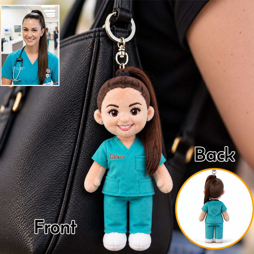 Nurse Life - Personalized Nurse Plush Keychain