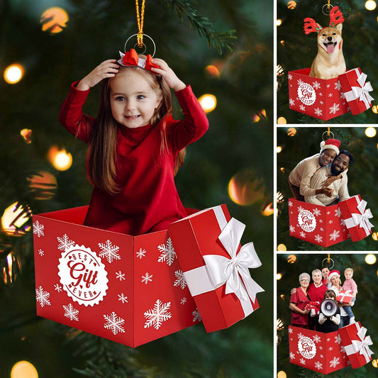 Best Gift Ever Photo Upload - Personalized Family Custom Shaped Ornament