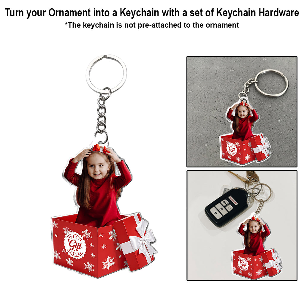 Le plus beau cadeau de tous les temps ! Téléchargement photo - Ornement familial personnalisé en forme de pièce unique