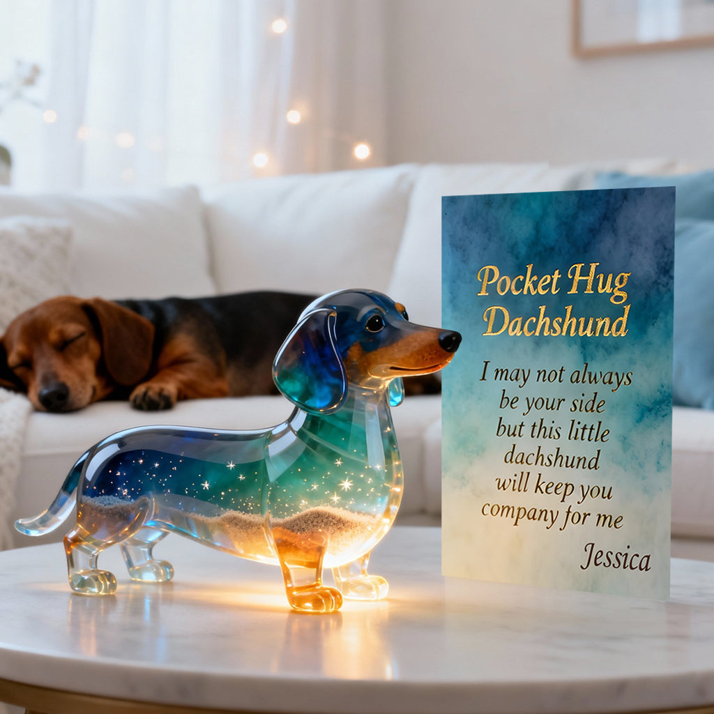 Je suis toujours avec toi - Carte de poche personnalisée Teckel