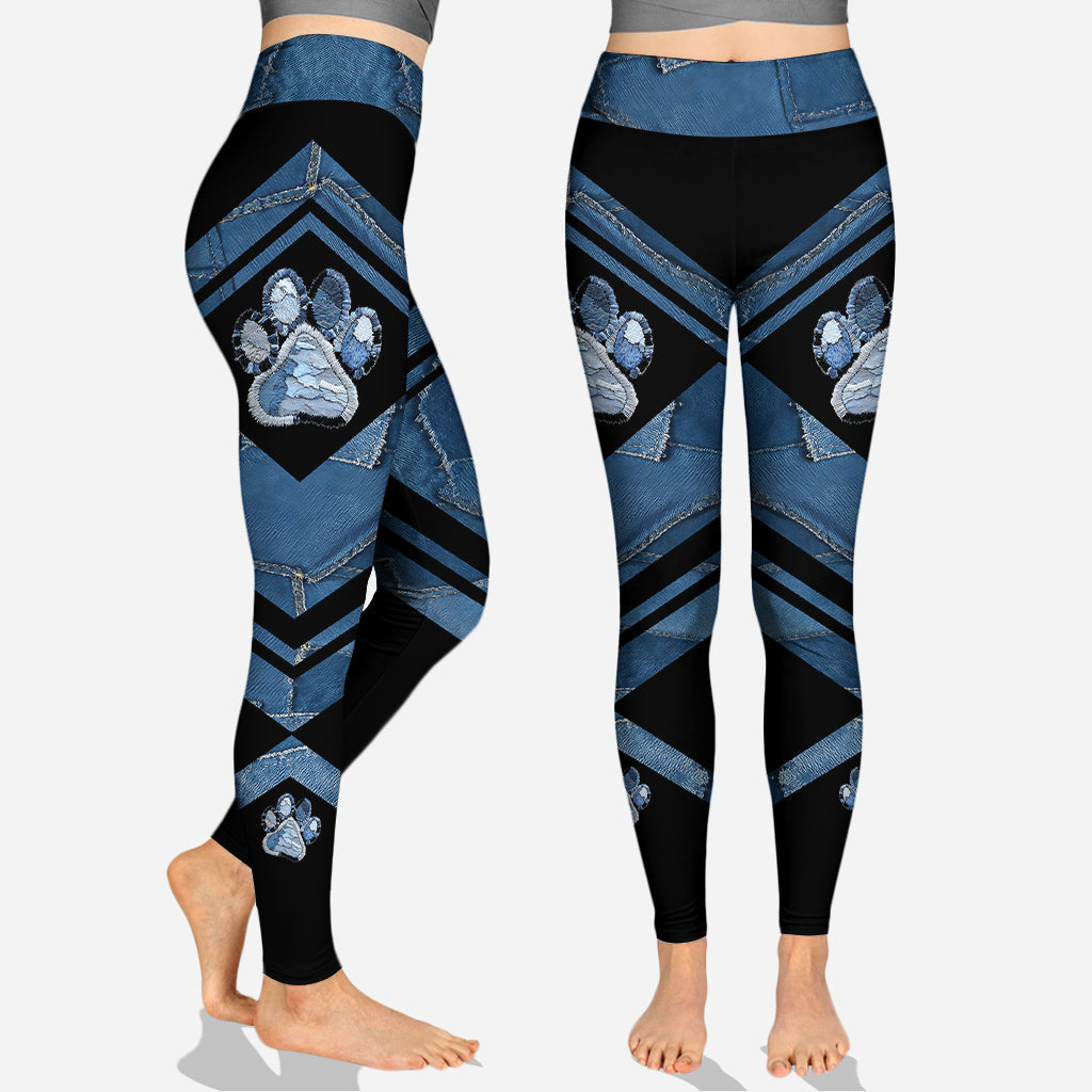 Juste une fille qui aime les chiens - Sweat à capuche et leggings personnalisés pour chiens