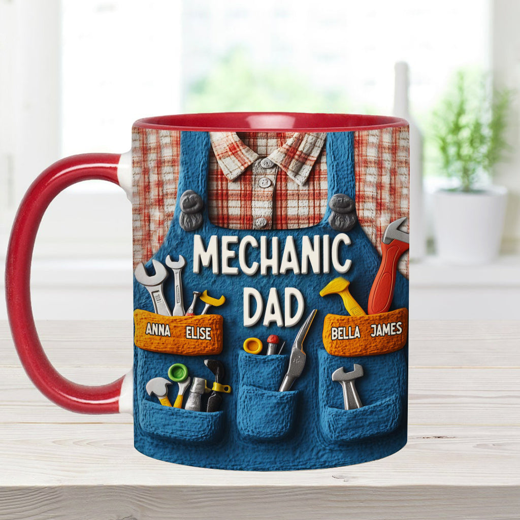 Mechanic Dad - Personalized Father Accent Mug