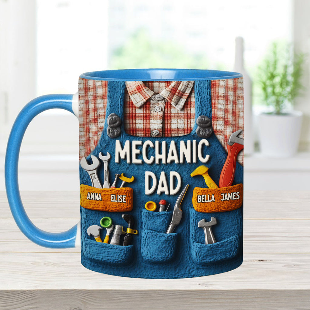 Mechanic Dad - Personalized Father Accent Mug