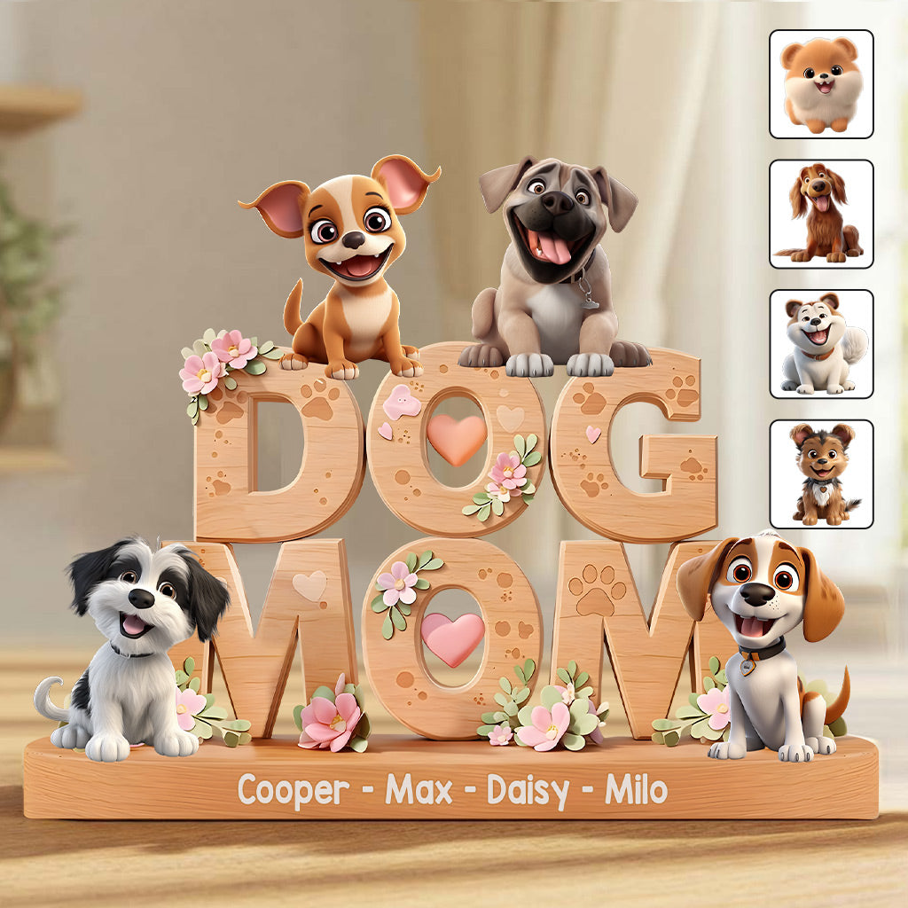 Dog Mom - Personalized Dog Custom Shaped Acrylic Plaque