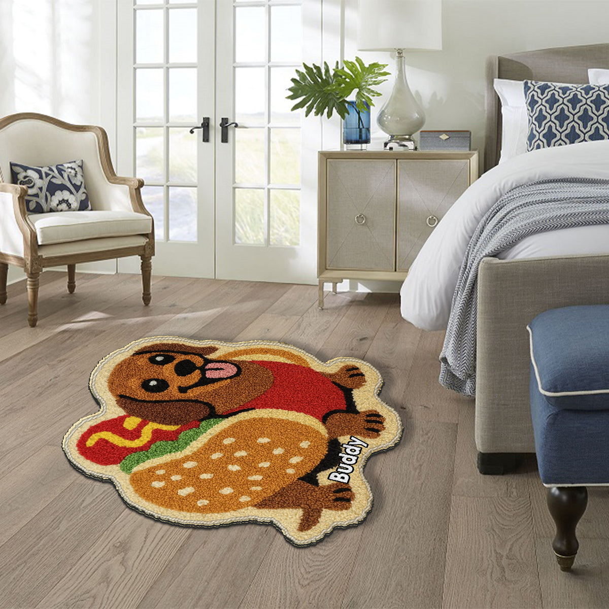 Tapis personnalisé avec photo - Tapis antidérapant à motif teckel