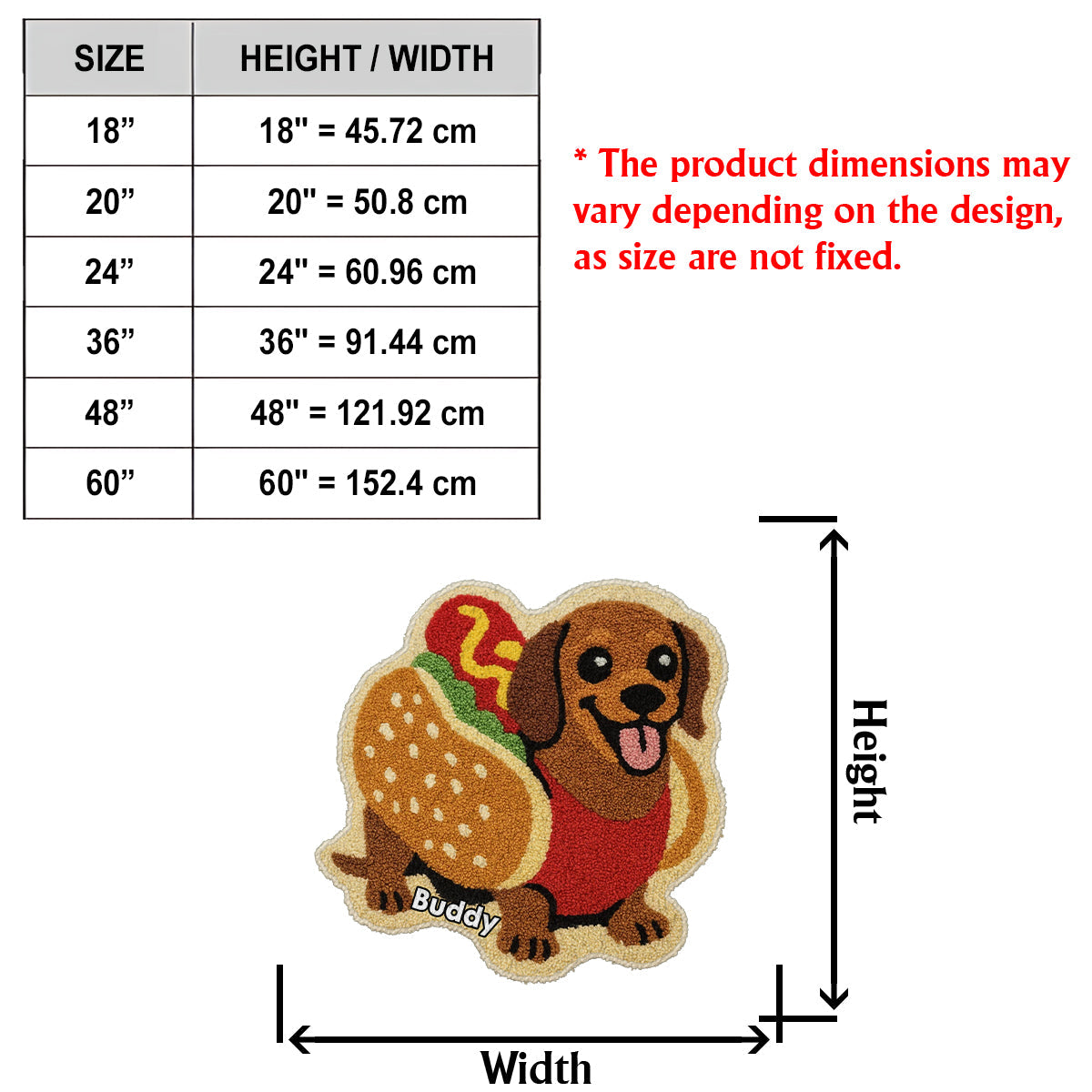 Tapis personnalisé avec photo - Tapis antidérapant à motif teckel