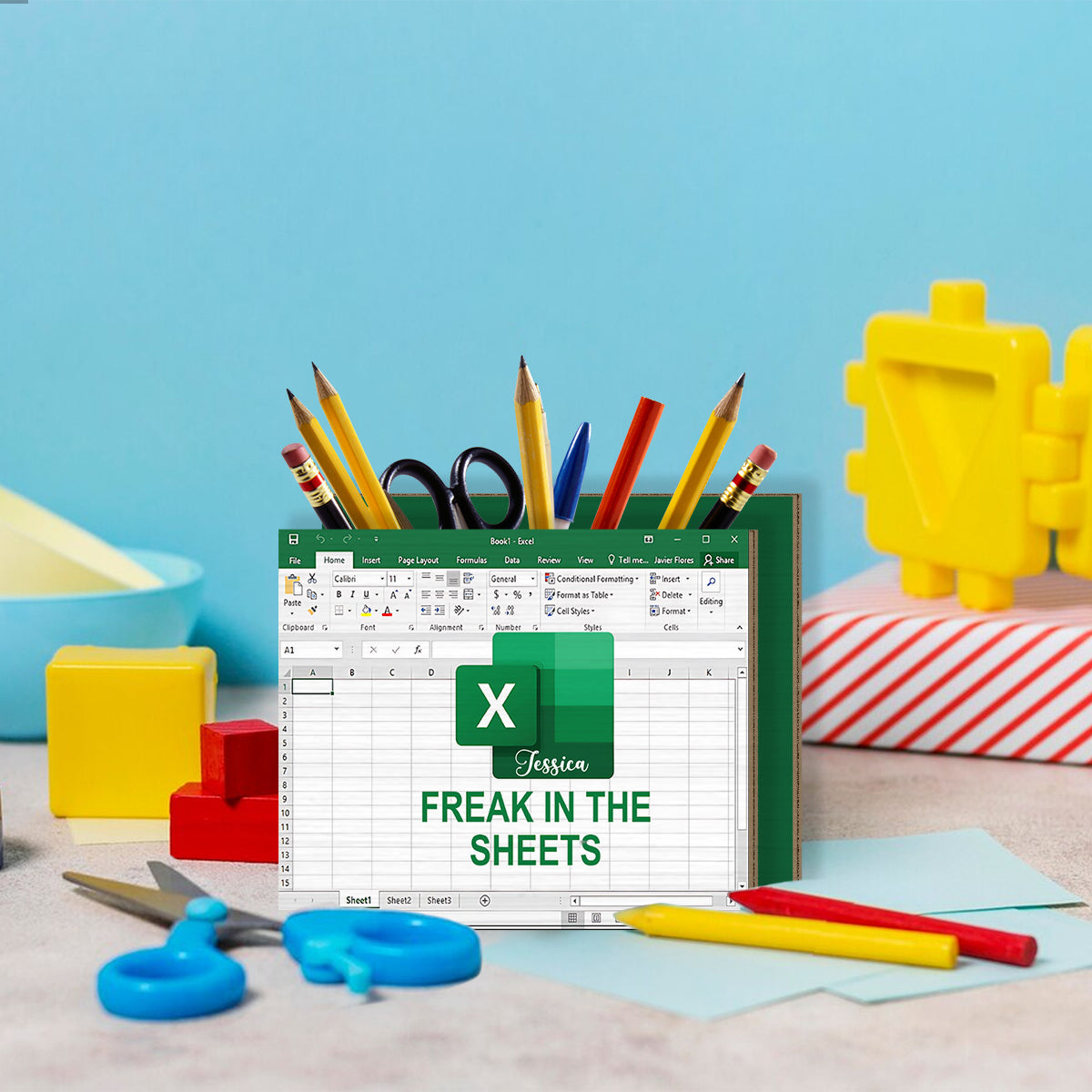 Freak In The Sheets - Porte-stylo en bois personnalisé pour collègues