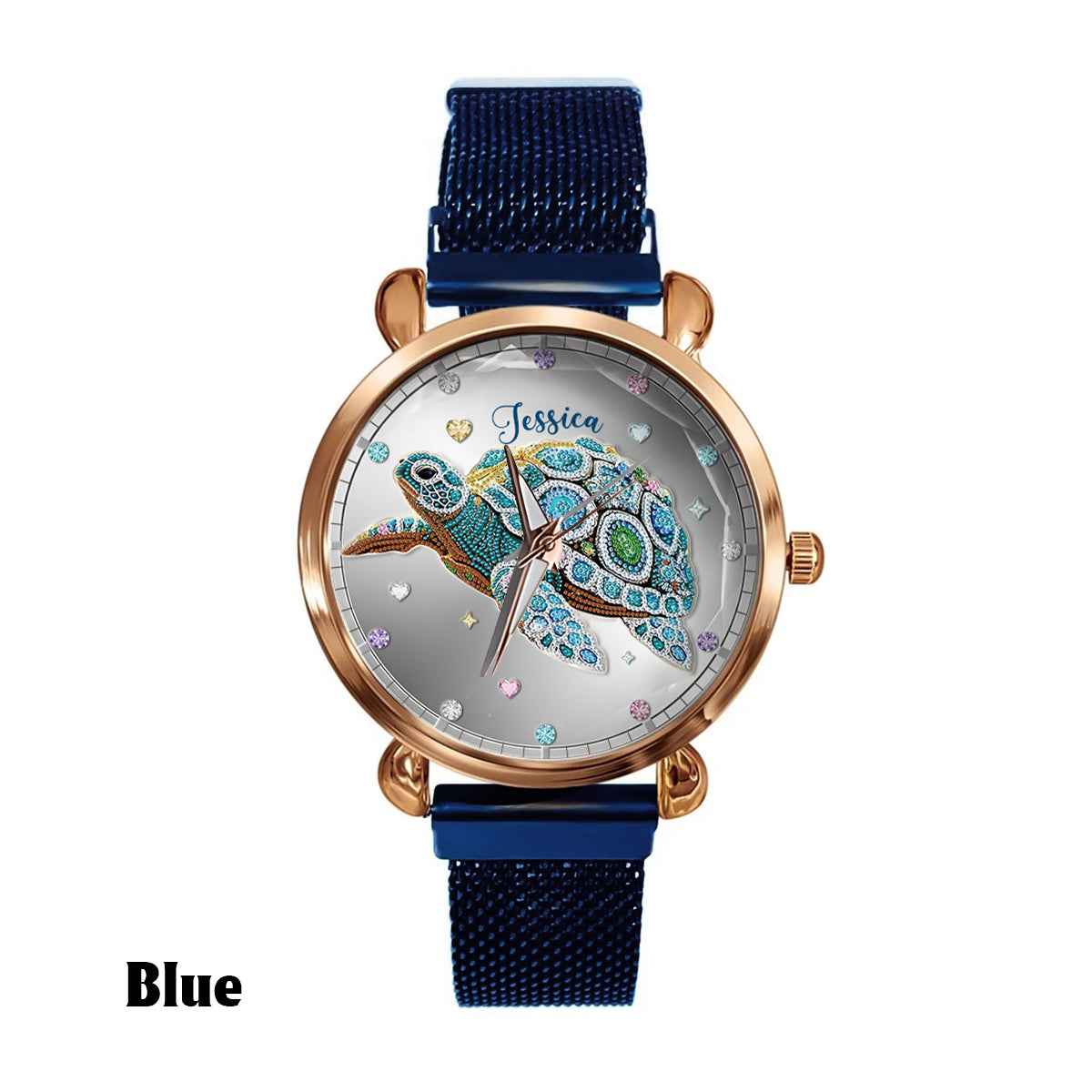Belle tortue - Montre-bracelet personnalisée pour femme en forme de tortue 