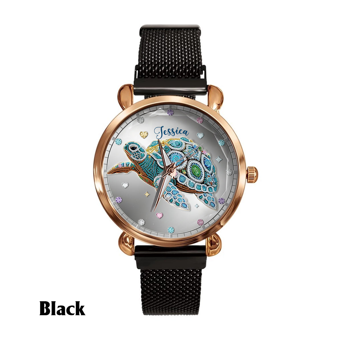 Belle tortue - Montre-bracelet personnalisée pour femme en forme de tortue 