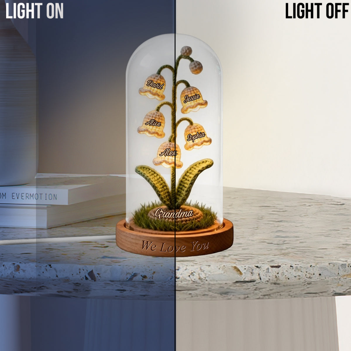 Perfect Gift For Mom & Grandma - Personalized Mother Acrylic LED Night Light