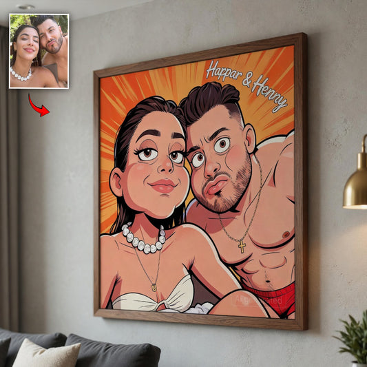 Photo Personnalisée - Toile et Affiche de Couple Personnalisée