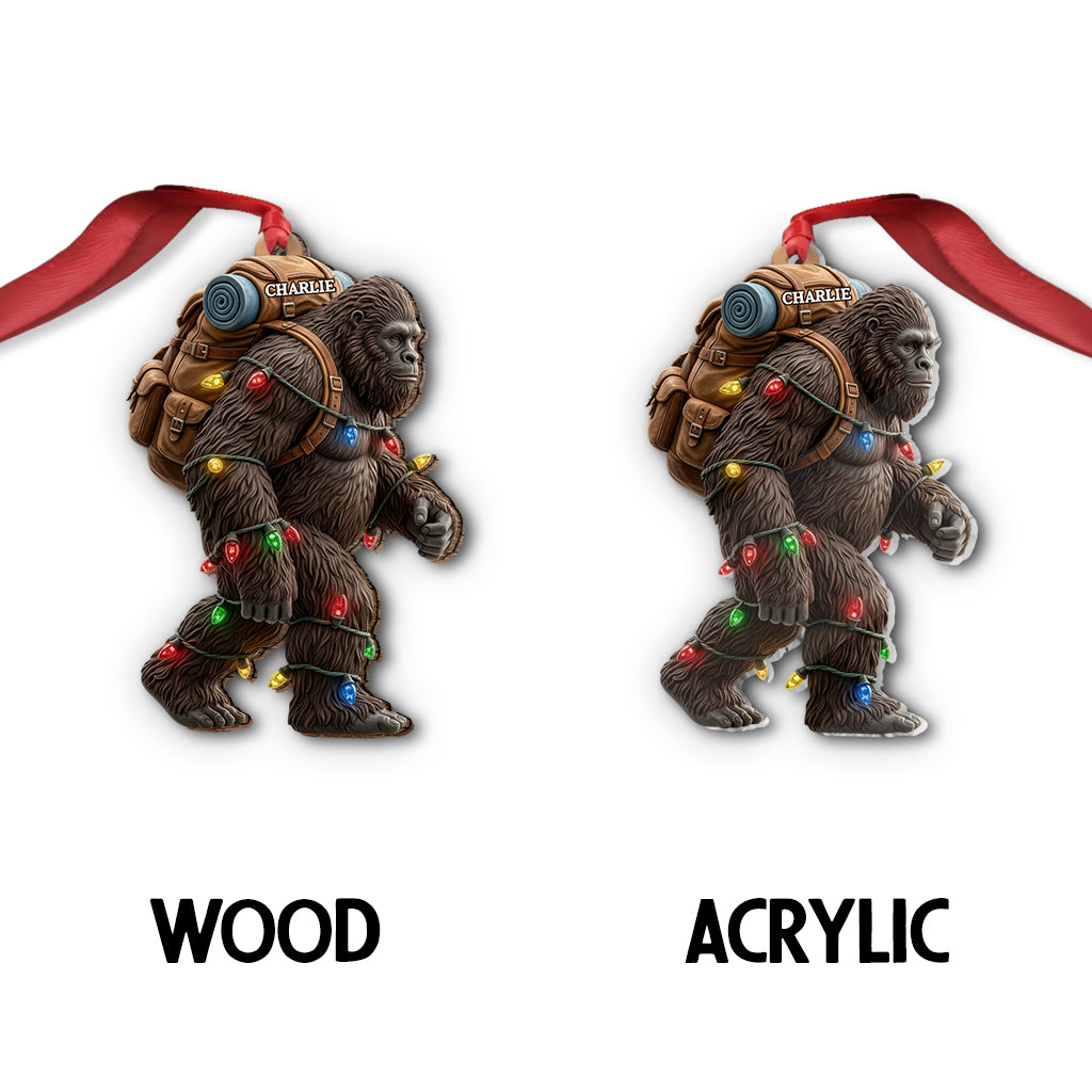 Esprit des fêtes Sasquatch - Ornement de randonnée personnalisé