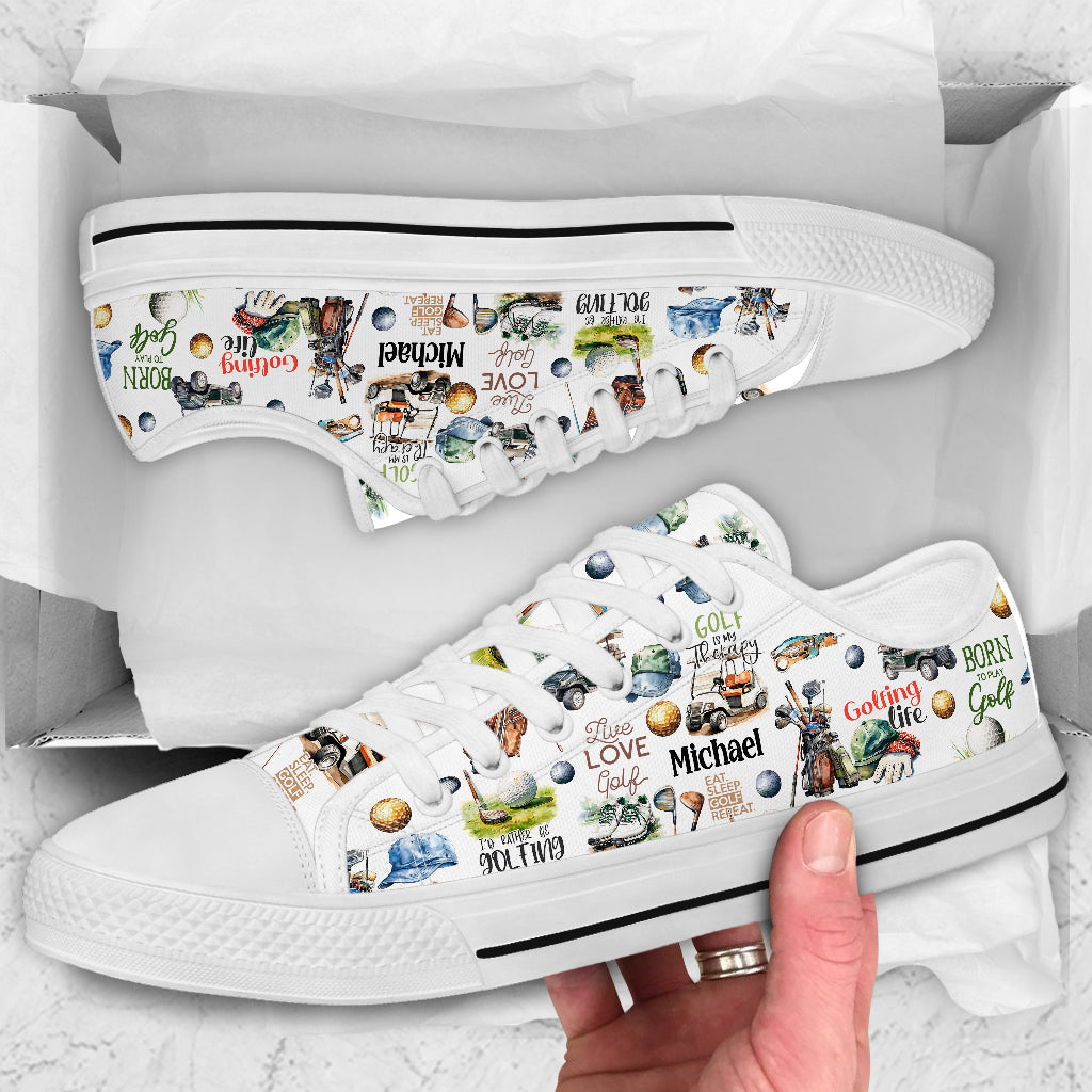 Live Love Golf - Personalized Golf Low Top Shoes