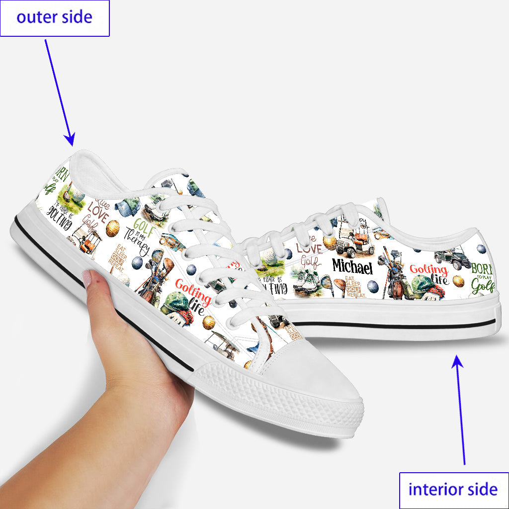 Live Love Golf - Personalized Golf Low Top Shoes